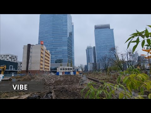 Warszawa / Warsaw VIBE - budowa kompleksu biurowego z wieżą 95 m / Construction of VIBE 13.11.2022