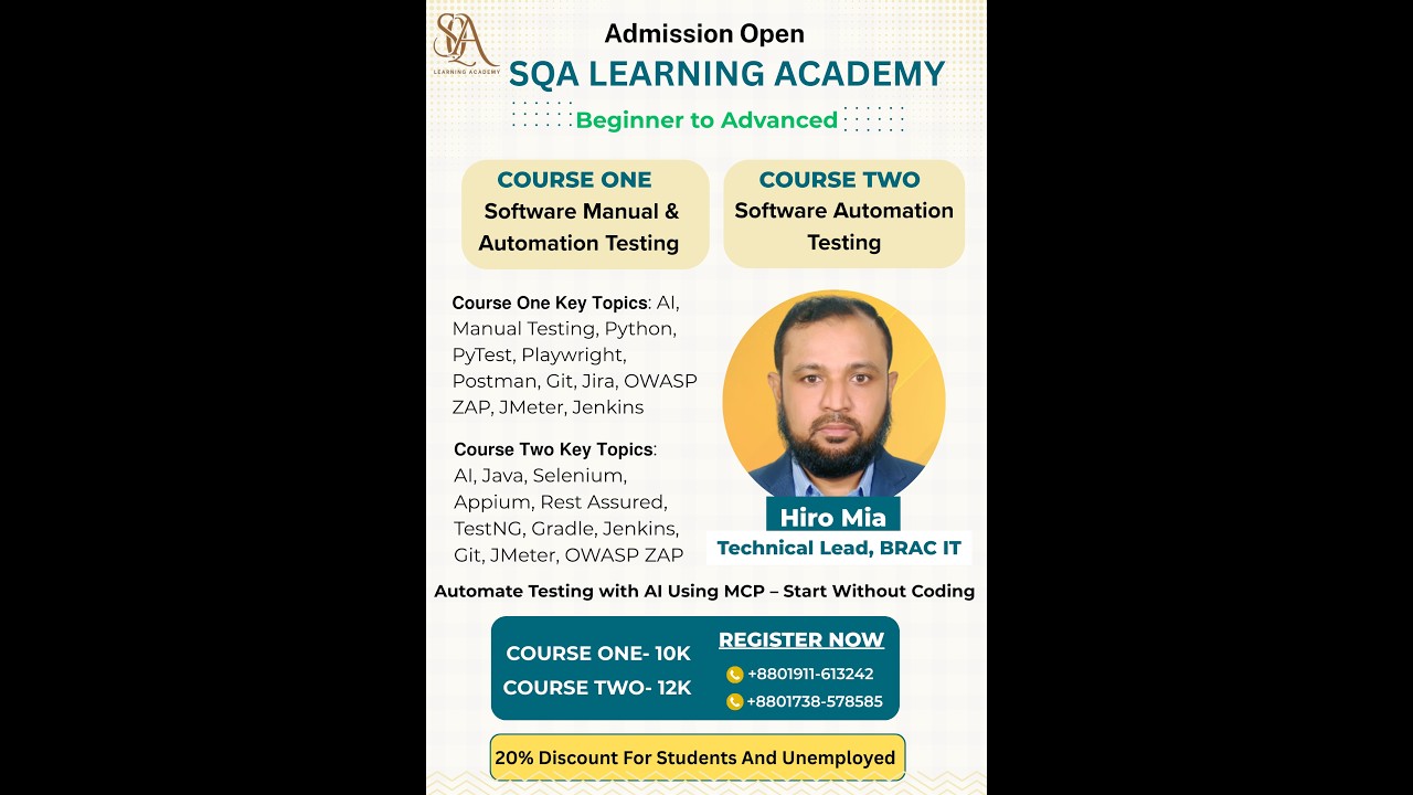 Playwright - Python & Java | Selenium - Java | AI Automation with MCP — No Coding Knowledge Required