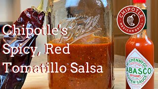 Chipotle Red Tomatillo Salsa - At Home #Shorts