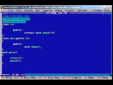 Learn Pure Virtual Function In C Tamil - Mind Luster