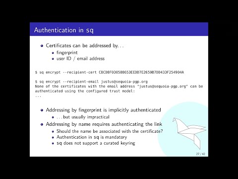 Sequoia PGP: A not quite new implementation of OpenPGP