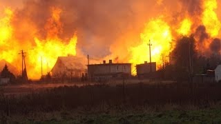 preview picture of video '2013-11-14 Wybuch gazu i pożar w Jankowie Przygodzkim (gm. Przygodzice, woj. wielkopolskie) HD 720p'