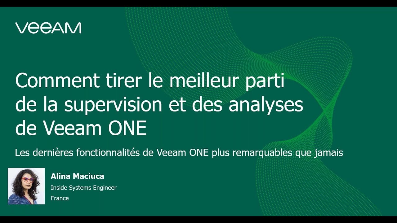 La supervision et l'analyse avec Veeam ONE video