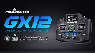 New!! Radiomaster GX12 Gemini-Xcrossband Dual Band Dual 1Watt Elrs Radio Transmitter