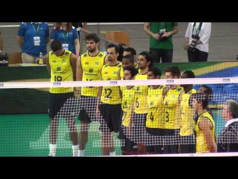Polska - Brazylia Liga Światowa 9.06.2013 Hymny