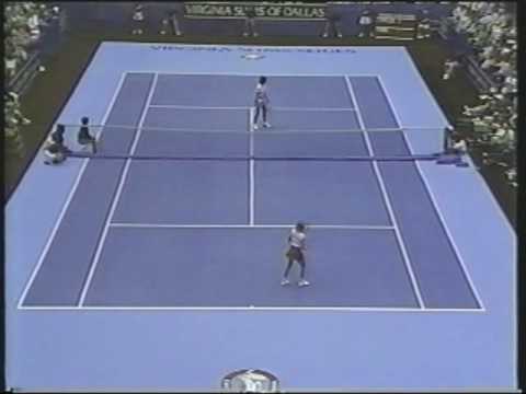 Chris Evert d. Pam Shriver - 1987 Dallas final with forehand winners