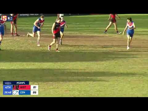 Rd 13 Hostplus SANFL Snapshot - Central's Ethan East kicks sealer from 60m