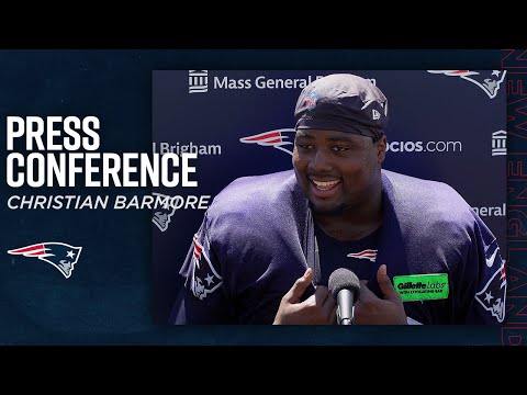 Christian Barmore Talks Offseason Goals & 2022 Preparation | Patriots Training Camp Press Conference