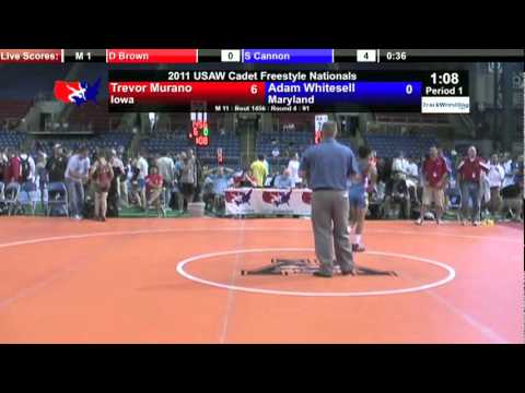 Cadet Freestyle 91 - Trevor Murano (IA) vs. Adam Whitesell (MD)