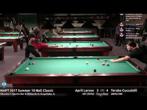 April Larson vs Teruko Cucculelli (Bonus Coverage) - NAPT 2017 Summer 10-Ball Classic