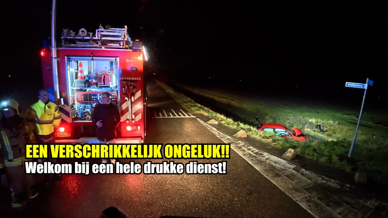 Verschrikkelijk ongeluk. Voertuig te water!!
