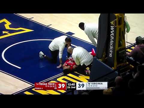 Hard foul not called by West Virginia's Gabe Osabuohien against Texas Tech's Adonis Arms