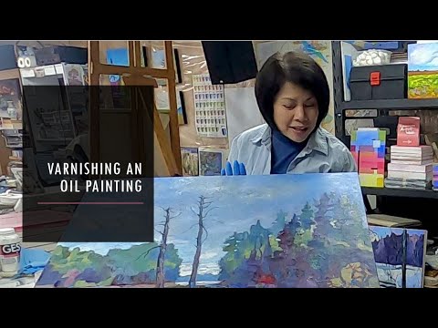 Varnishing an Oil Painting