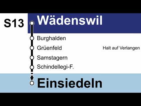 SOB Ansagen » S13 Wädenswil — Einsiedeln | SLBahnen