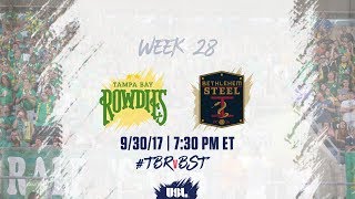 USL LIVE - Tampa Bay Rowdies vs Bethlehem Steel FC 9/30/17