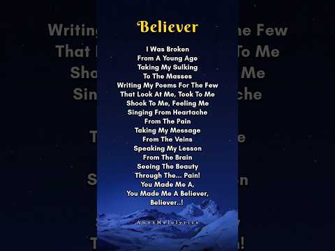 BELIEVER SONG LYRICS 🎶🔥 #song #english #songlyrics