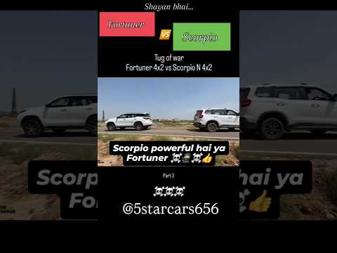 Toyota Fortuner vs Mahindra Scorpio N tochan 🚘 Part-2 #shayanbhai #shorts #trending #viral
