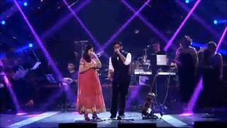 Arijit singh with his real sister singing live