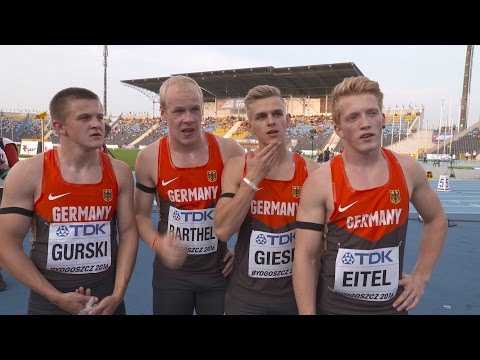 IAAF WU20 Championships Bydgoszcz 4X100m Men Bronze GER