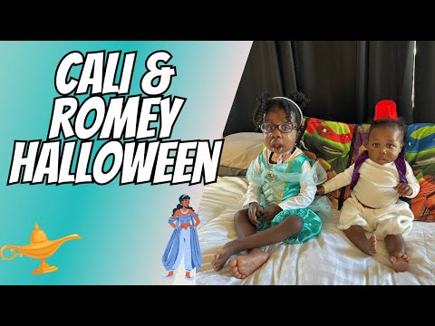 CALI & ROMEY DRESS UP FOR HALLOWEEN| PRINCESS JASMINE + ALLADIN|