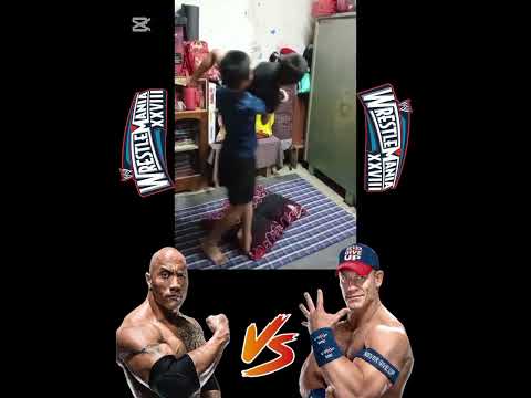 The Rock vs John Cena match Wrestlemania 28. #wwe #like #subscribe