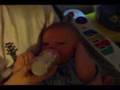 Watching Veggie Tales Eating And Rocking