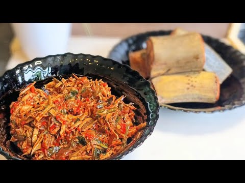 Unripe Plantain With Ugba Sauce | Simple & Traditional Nigerian Recipe!