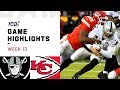 Raiders vs. Chiefs Week 13 Highlights | NFL 2019