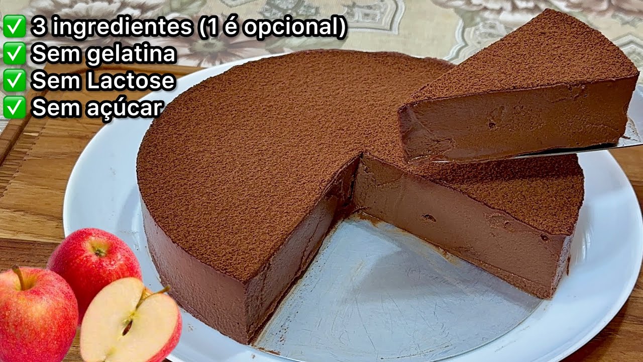 APENAS 3 INGREDIENTES ESSA TORTA MOUSSE DE CHOCOLATE VAI TE SURPREENDER!