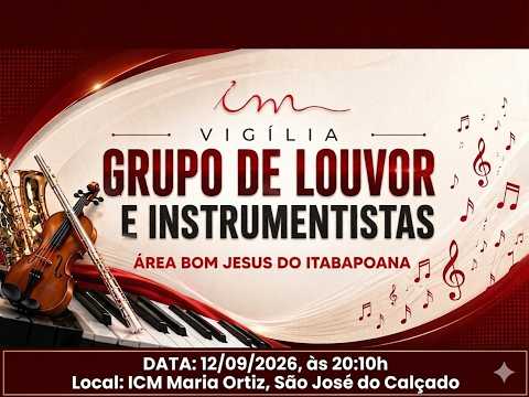VIGÍLIA 12/09/2026 SÃO JOSÉ DO CALÇADO ES