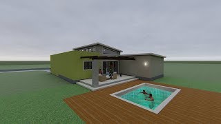 3 Bedroom House Design Flythrough | 13 x 18 mts | Planos de Casas | Minimalist H