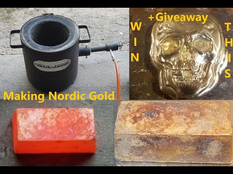 My Biggest Nordic Gold Ingot - 8lbs+ Graphite molds -Copper  #MeltingCopper #Nordic Gold #DevilForge
