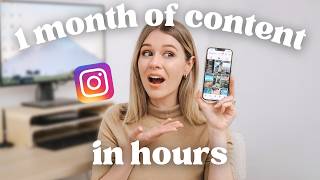 Plan a MONTH'S worth of Instagram Content in HOURS | Batch Create with Me