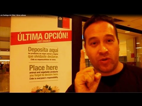Vídeo com 3 dicas para quando você chegar no aeroporto de Santiago