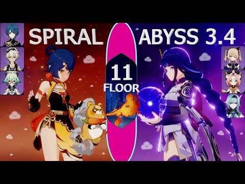 Genshin Impact | How to beat Spiral Abyss 3.4 Floor 11 guide for F2P Players (February)