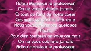 Adieu Monsieur Le Professeur   جلسات أستاذية ثورية ـ