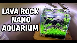 LAVA ROCK Nano Aquarium SETUP!
