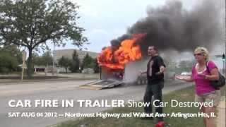 Show Car 1969 Camaro Destroyed by Fire During Transport in Trailer on Route 14, Arlington Heights