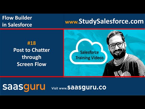 18 Post to chatter action in Screen Flow in Salesforce | Salesforce Training | Learn Salesforce