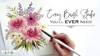 WHAT?! 🤩 Best EASY Beginner Friendly Brush Stroke Tips & How to Use Them! Easy Watercolor Flowers!
