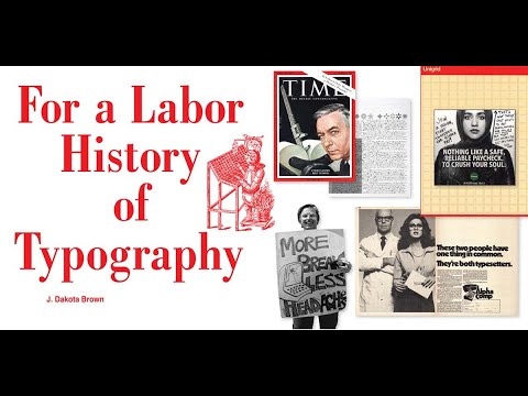 For a Labor History of Typography