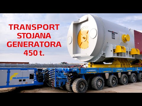 Transport stojana generatora General Electric do elektrowni w Ostrołęce