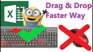 (In English)Excel Drag and Drop Keyboard Method
