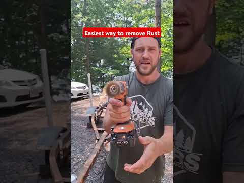 Easy way to remove rust using a wire wheel #rust #rustremoval #mechanic #carrepair #tools #reno #diy