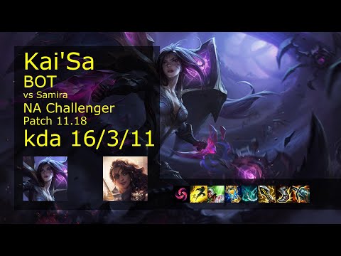 Kai'Sa ADC & Alistar vs Samira & Maokai - NA Challenger 16/3/11 Patch 11.18 Gameplay