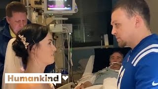 Bride plans wedding in 30 minutes so ill dad can attend | Humankind