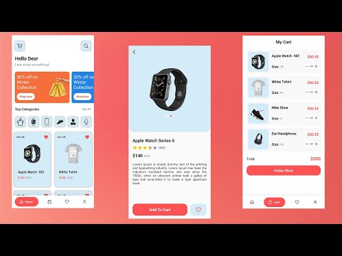 Online Shopping App UI Design in Flutter -  E-Commerce Shopping App