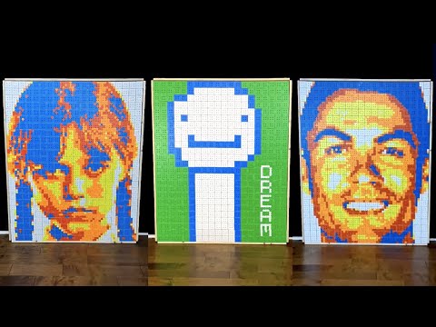 INCRÍVEL COMPILAÇÃO DE ARTE DO CUBO DE RUBIK (500 CUBOS)