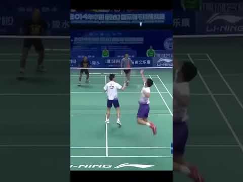 Lee Chong Wei and Lin Dan playing Doubles😯🥶#badminton#yonex#sports#international#shortsfeed#smash