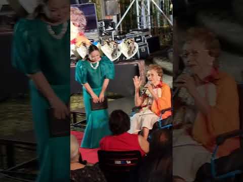 National Artist Fides Cuyugan-Asensio with Bianca Lopez-Aguila